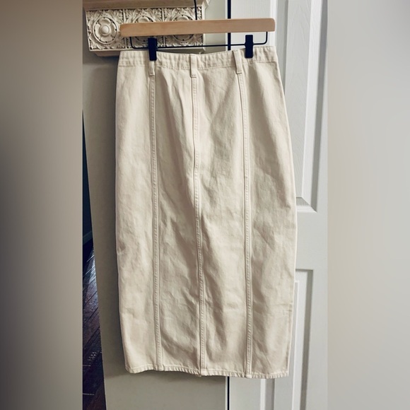 MIOU MUSE FRONT SLIT DENIM MAXI SKIRT NWT - SZ M - Picture 8 of 10